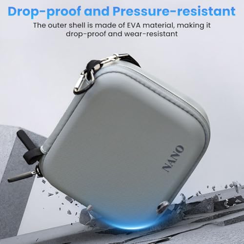 Image of ZORBES Compatible with Osmo Nano Case, Action Camera Accessories Storage Case Bag, Anti-Scratch Waterproof Zipper Case Bag Compact Travel Carrying Case for Outdoor Photography and Vlogging