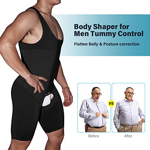Ovnshery Men Compression Shapewear Tummy Control Bodysuit Waist Trainer Full Body Shaper Fajas Shirts Shorts Slim Belly #TOP3