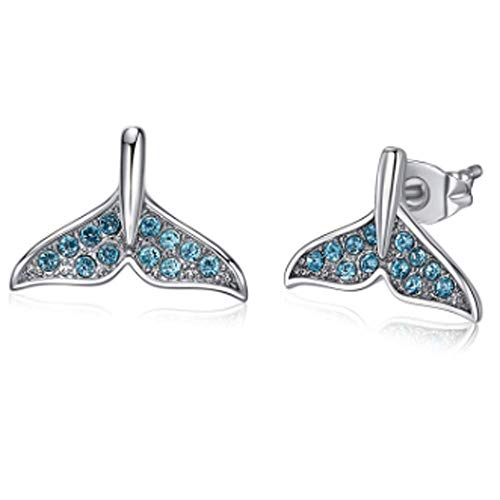 Y.m.evergreen Fishtail Rings 925 Sterling Silver Mermaid Tail Ring Adjustable Fit For Any Finger With Peal For Women & Girls Ch6803 (Fishtail Earring) #TOP25