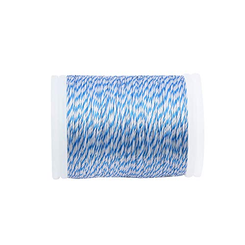 SHARROW Archery Serving Thread Bowstring Serving Material 131 Yards for Tying Peep Sight Nock Maintenance Accessories (White Blue)