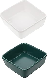 CIYODO 2 Peças Tigela De Cerâmica Para Hamster Tigela De Água De Cerâmica Tigela De Comida De Animal Pequeno Tigela De Hamster De Cerâmica Tigela De Beber Tigela De Alimentação De