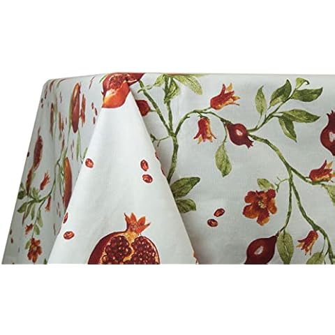 BIANCHERIAWEB Pomegranate Design Tablecloth, 140x140 cm Cover
