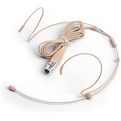 Microfono Inalambrico Toa Sujeetec Auriculares Micrófono - Discreto Doble sobre Oreja Headworn Micrófono Ideal para Shure Transmisor Inalámbrico por Conferencias, Teatro, Podcasts - Enchufe Mini XLR TA4F de 4 Pines