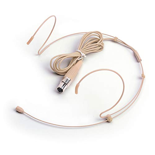 Sujeetec Microphone Headset Discreet Headworn Earset Over Ear Hanging Mic Compatible with Shure Wireless System Bodypack Transmitter, Ideal for Lectures, Live Performance, Theater, Podcasts – Beige by Sujeetec - Used condition - US$24.42