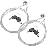 UKCOCO 2 Sets Laptop Locking Cable Security Locks with Multiple Keys 6Ft Universal Anti-Theft Cable Lock for Notebooks Tablets Desktops Home Office Travel