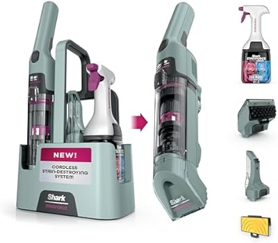 Shark StainForce Cordless Portable Spot, Stain, & Odor Remover System for Carpets, Area Rugs, Upholstery, Stairs, with Storage Caddy, Accessories, and Full-Size Cleaning Solution, HX101 (New)