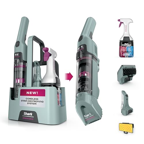 Shark StainForce Cordless Spot Cleaner, Dual-Activated Easy Spray Formula, OXY-Powered Stain Cleaning, Indoor + Outdoor, Carpets, Upholstery, Car Seats & Stairs, Pet Urine & Odor Remover, HX101 by Shark - Used condition - US$99.99