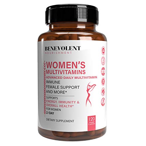 Multivitamin for Women - Supplement for Energy, Immunity, & Female Support - Daily Vitamins for Women with Biotin, Calcium, Magnesium - Non-GMO, Vegetarian Womenâs Multivitamin - 120 Caps