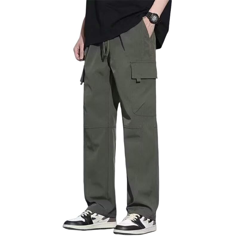 Pantalon cargo décontracté multi-poches homme USTZFTBCL coupe droite ample