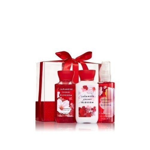 Bath & Body Works Japanese Cherry Blossom Travel Trio Gift Set~3 Fl Oz Lotion, Mist & Shower Gel
