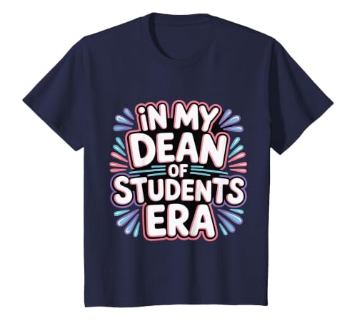 in My Dean of Students Era Counselor Faculty School - T-Shirt, Youth, Navy Blue, X-Small
