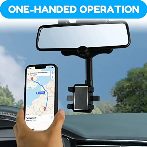 Vfoiop Rear View Mirror Phone Holder 360 Rotatable And Retractable Multifunctional Car Phone Mount Automobile Cradles For Car, Smartphones #TOP7