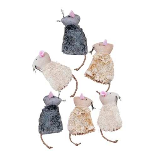 Parliky 6 Unidades Brinquedo gato canguru brinquedos engraçados para gatos brinquedos catnip enrugad