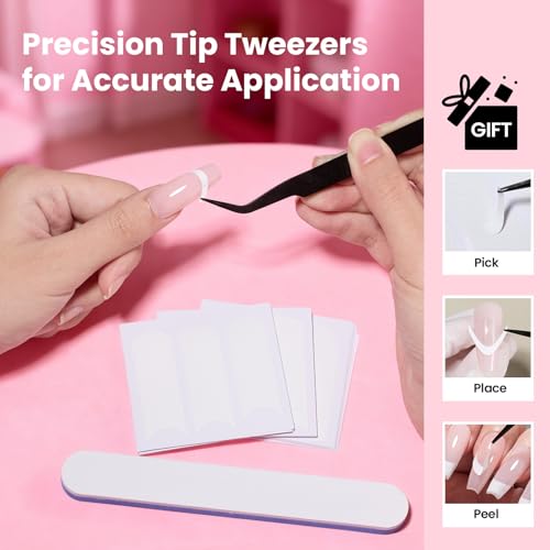 Image of Beetles French Manicure Nail Art Stickers 30 Sheets French Tip Tool 3 Designs Self-Adhesive Nail Tips Guides for DIY Decoration Nails Art