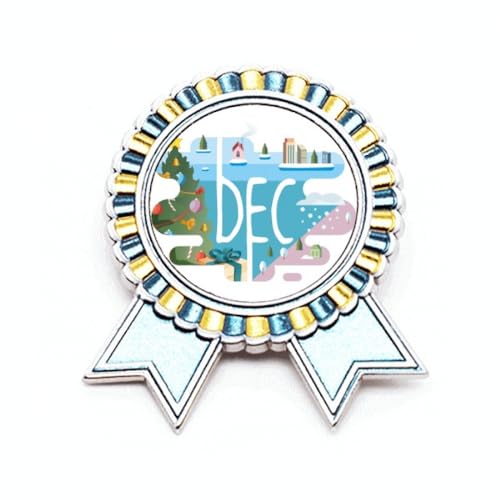 Broche Décembre en métal M pour personnaliser une tenue trop simple