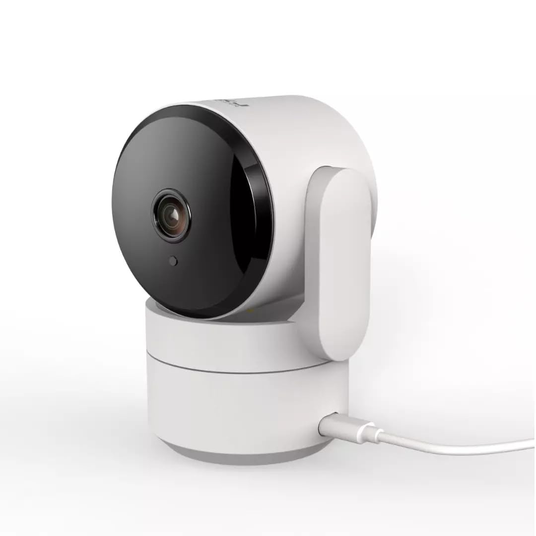 Daewoo - Telecamera interna rotante IP506P, Full HD 4K, WiFi, modalità privacy, rilevamento del movimento, visione notturna, sistema audio bidirezionale, monitoraggio del movimento