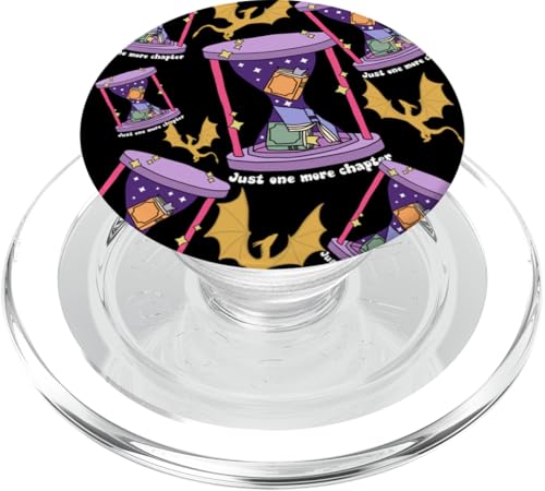 Fantasía dragón y reloj de arena caprichoso libro amante impresión PopSockets PopGrip para MagSaf
