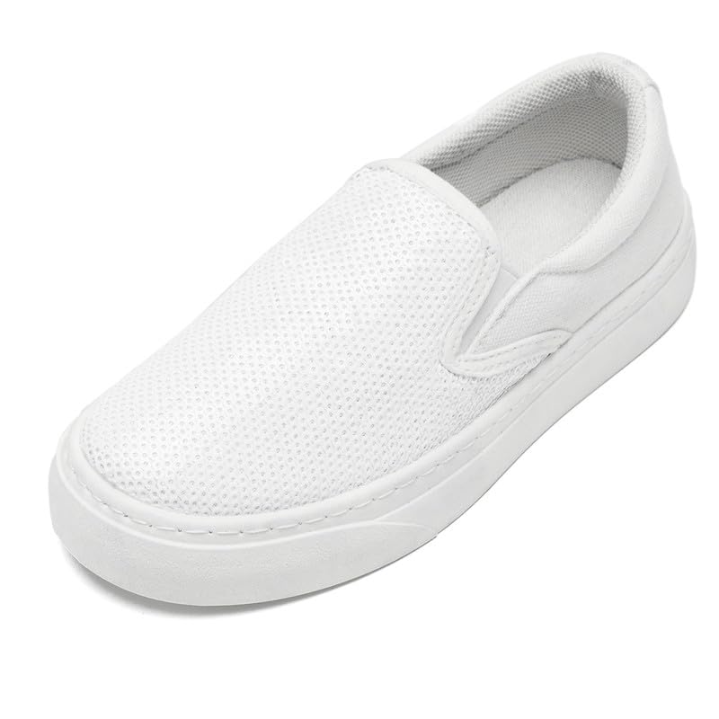 Toddler Girls and Boys Sneakers Canvas Low Top Slip On Casual Sparkle Sequins Walking/Running Shoes