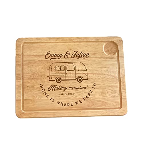 Pomchick - Personalised Laser Engraved Campervan Wooden Chopping...