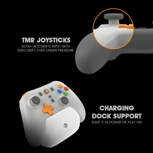 Image of Cosmic Byte Blitz Tri Mode Controller for PC, Hall Effect Triggers, 1000Hz Polling Rate, Adjustable Vibration, Turbo & Auto Turbo, Upgraded with Gyro, TMR Joystick, Software and Charging Dock Support (Retro)