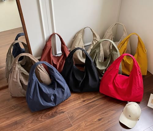 Slouchy Nylon Hobo Bags Women Crescent Shoulder Tote Handbag Trendy Large Purses2