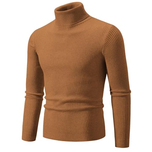 Men's Pullover Sweaters High Neck Long Sleeve Knitted Warm Casual Sweater Tops3