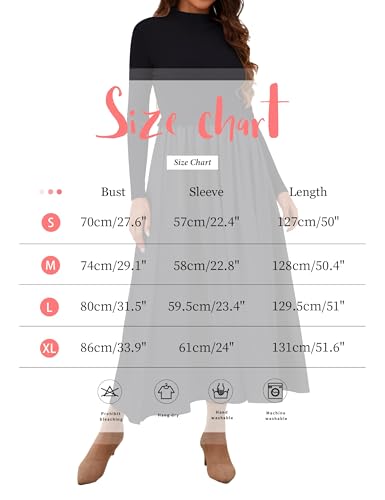 Lauweion Womens Turtleneck Maxi Sweater Dresses Long Sleeve Knit Pullover Jumper Fall Winter Flowy Modest Long Dress4