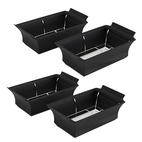 4 Pack - Brooklyntrend Chafer Wind Guard, Chafing Dish Wind Guard, Handle Covered Chafing Dish Shiel, Decorative Cover over Chafer Dish (black)