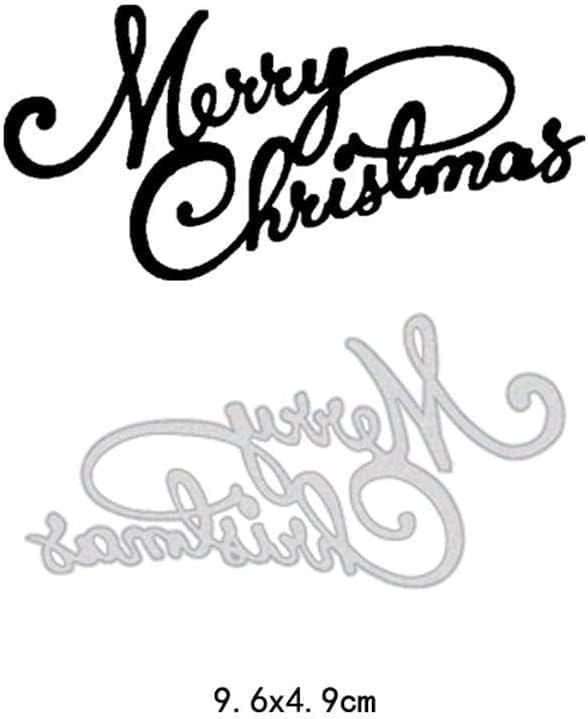 Miniatura 2 de Troqueles de corte de Navidad para hacer tarjetas, troqueles de corte de metal de Feliz Navidad, plantillas de corte para álbumes de recortes, álbum