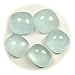 Jewelryonclick Naturel Aigue-Marine Cabochon 15 Carat 5 Pcs Lot Coussin De Pierre en Vrac en Gros De Gu‚Rison Pierre