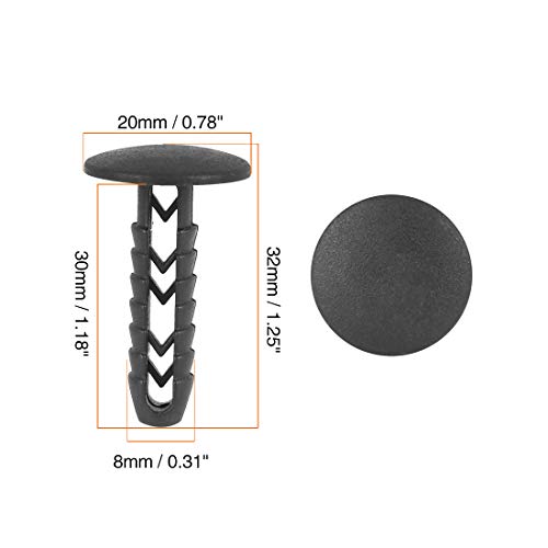 X AUTOHAUX 40pz 8mm Dia Foro Plastica Bullone
