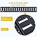 Trekassy E Track Rails Tie-Down Kit -12 Pieces: 4 Pack 5ft Etrack Rails, 4 E-Track Straps and 4 O-Rings for Trucks, Vans, Garages, Trailers Tie Down System