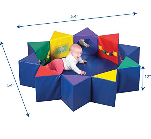 Children's Factory Multi-Activity Pentagon Set, CF332-392, Baby & Toddler Foam Floor Play Yard, Infant Sensory Mat for Playroom, Daycare or Preschool image 4
