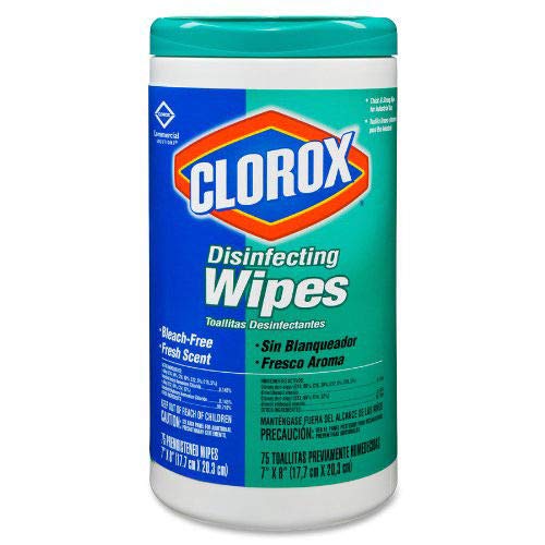 CloroxPro™ Clorox Disinfecting Wipes, Fresh Scent, 75 Wipes Per Canister, Box Of 6 Canisters