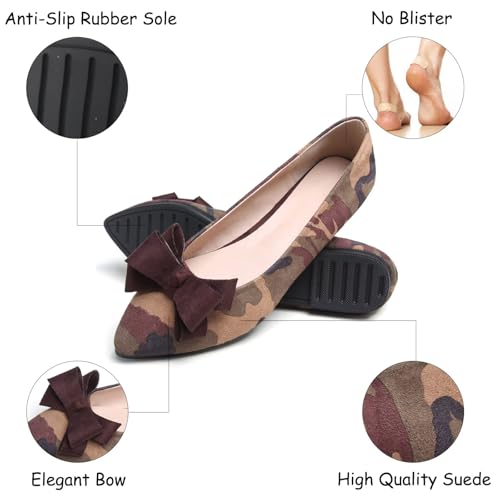 Image of SAILING LU Women's Bow-Knot Pointed Toe Ballet Flats