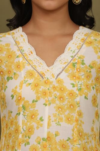 Image of W for Woman Solid Straight Pure Cotton Kurta