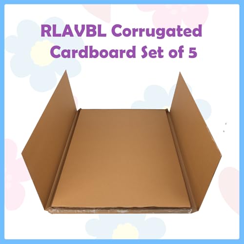 Image of RLAVBL 5 Pack 36x48 Large Corrugated Cardboard Sheets, Flat Cardboard Inserts for Shipping, Mailing, Packing, DIY Crafts