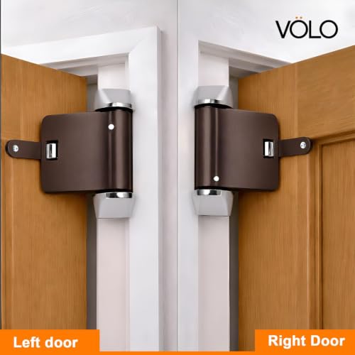 Image of VOLO Door Closer | Heavy Duty Automatic Door Closer | Adjustable Door Speed for Home Office Hotel & Commercial Doors | 1 Year Warranty | (Helix Brown | 40 Kg Capacity | Spring)