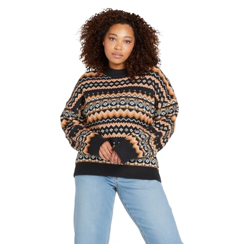 Image of Volcom Women's Not Fairisle Oversized Crew Neck Sweater
