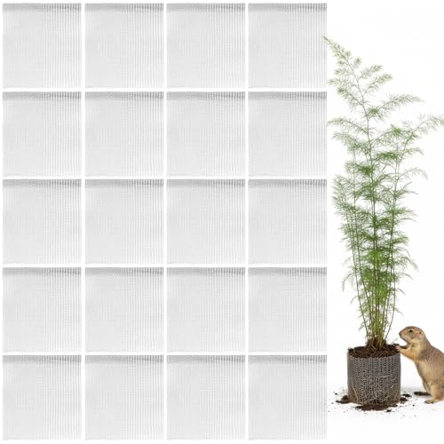AOZUO 20pcs Plant Root Guard Gopher Baskets 1 Gallon Size Resistant Stainless Steel Plant Wire Baskets Gophers Voles Moles Mesh Baskets to Protect Plant Roots Tubers Trees Flowers