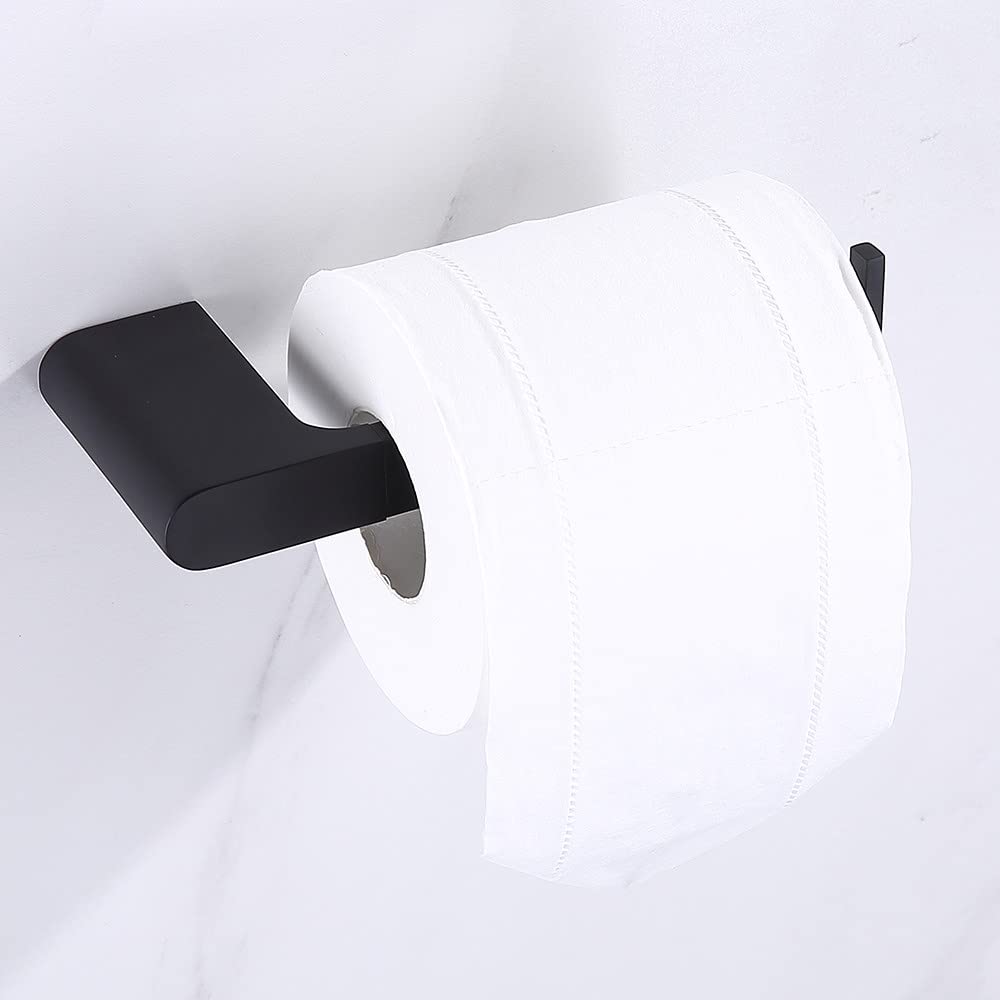 Portarrollos de Papel higiénico de Alta Resistencia Colgador de Rollos de Papel tisú de Acero Inoxidable Montaje en Pared Accesorios de baño WC,Mate Black,China