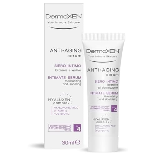 DERMOXEN Crema Hidratante Íntima Mujer. Con Ácido Hialurónico contra Sequedad y Atrofia Vulvar. Ácido Láctico contra Irritaciones y Ardor. Acción Antiedad para Elasticidad de las Mucosas. 30 ml