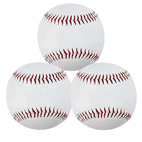 ZYYRSS Übungs-Baseballs, blanko, Baseball, Standard, 22,9 cm, für Erwachsene, Jugendliche, mit Lederbezug, weiche Bälle für Teamspiele, Wettbewerbe, Pitching und Fangen ZYYRSS Übungs-Baseballs, blanko, Baseball, Standard, 22,9 cm, für Erwachsene, Jugendliche, mit Lederbezug, weiche Bälle für Teamspiele, Wettbewerbe, Pitching und Fangen