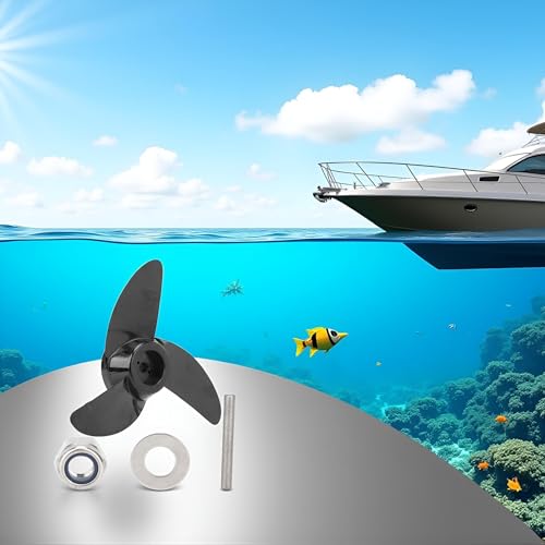Alomejor 24 V 48 V Propeller für Elektroboote Treibrad aus Kunststoff Propeller für Außenbordboote Marine Schwanz Propeller Zubehör für Boot