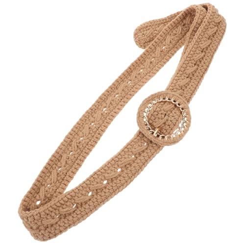 SAFIGLE Stylish Women's Braided Belt: Knitted Waist Belt for Enhancing Your Wardrobe - Versatile Waistband for Any Occasion from Casual to Formal