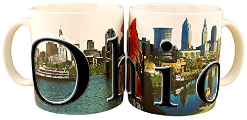 Americaware Ohio Mug de Café Color Relief 18oz miniatura 1