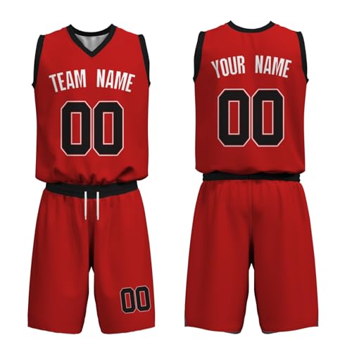 Custom Basketball Jerseys Kit Customizable Name Number Team Logo Basketball Team Uniforms for Men Women Youth Kids