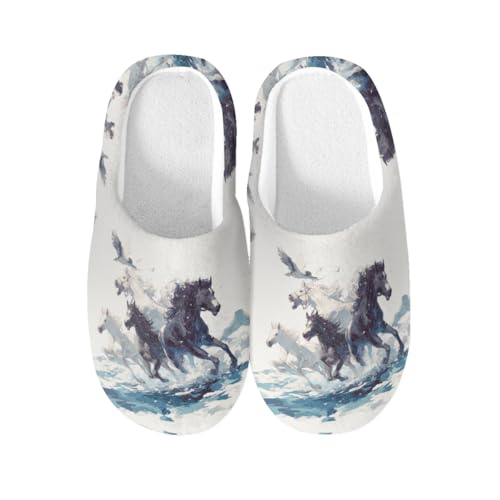 Pantoufles en coton avec mousse à mémoire de forme isolante et antidérapante