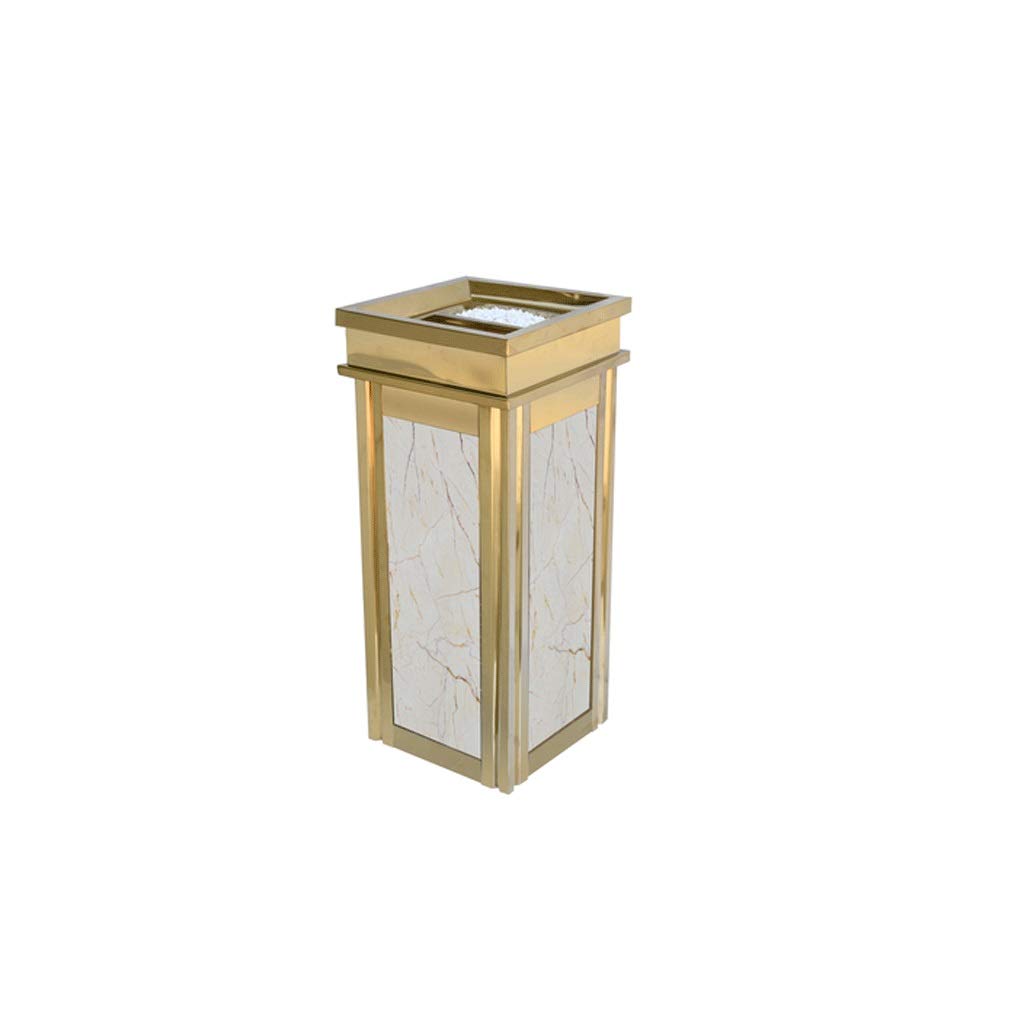 trash can Trash Can With Ash, Microcrystalline Stone Panel Waste Bin, Rubbish Bin With Inner Barrel For Outdoor Or Indoor Two Styles Waste Bin (Color : Titanium Sofitel, Size : Top lid)