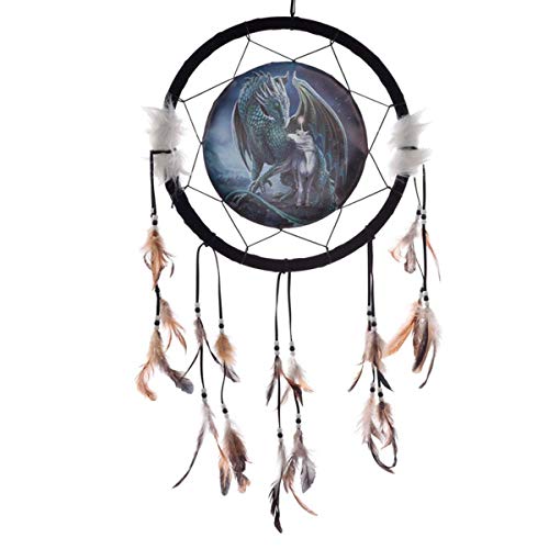 Puckator DCPB02J Lisa Parker Protector of Magick Dragon Dreamcatcher 33cm, Multi-coloured, Diametro 33cm Profondità 2cm